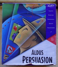 Aldus Persuasion V.3.0 - 1993 Aldus Retail Big Box 3.5 Floppy Complete for MAC picture