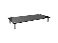 Monoprice Medium Multimedia Stand, Black Glass 25.6