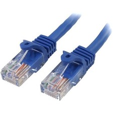 StarTech.com 3 ft Blue Snagless Cat5e UTP Patch Cable RJ45PATCH3 picture