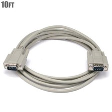 10ft Serial RS232 DB9 DB 9 9-Pin COM Port Male to Male M/M Molded Cable picture
