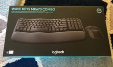 Logitech Wave Keys MK670 Wireless Ergonomic Keyboard, Mouse Combo Graphite picture