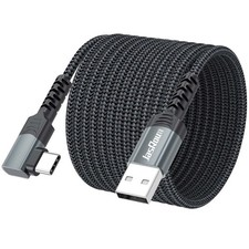 15ft USB C Cable Right Angle, 18W Fast Charging 90 Degree C 15 Feet, Grey picture