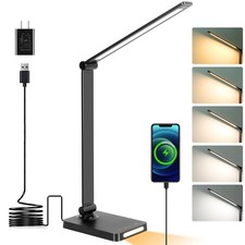 LED Desk Lamp with USB Ports,Touch Lamps Touch Control Lamp, Black picture