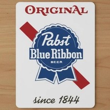 Pabst Blue Ribbon Beer 9.5 x 8 Mouse Pad With Rubber Backing Made In USA picture