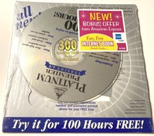 America Online AOL Mail 4.0 Platinum Premier 100 Hr. Vintage 1990s CD New Sealed picture