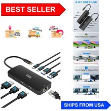 Selore USB C Docking Station - Seamless Triple 4K with High-Speed Data Transfer picture