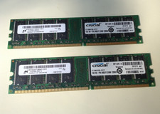 Two Micron Crucial MT16VDDT12864AY-335F2  1GB memory modules, made Singapore picture