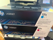 HP 131a Cyan and Magenta new unopened and a full set used .  picture