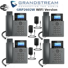 4 Grandstream GRP2602W WiFi Version 2-Line 4 SIP Phone Power Supply Included picture
