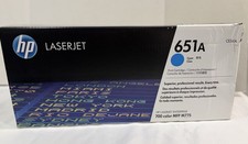 Genuine HP 651A CE341A Cyan OEM Laser Jet Print Toner Cartridge New Sealed picture