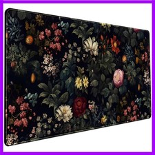 Black Vintage Desk Pad - Large Mouse Pad & Laptop Keyboard Mat - Non-Slip Bas... picture
