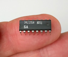 Signetics Integrated Circuits Chips 74LS75N 8051 D-Latch Lot of 25 NOS D1483 picture