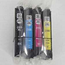 Genuine Epson 288XL Black 288 Cyan Magenta Yellow Ink Combo  picture