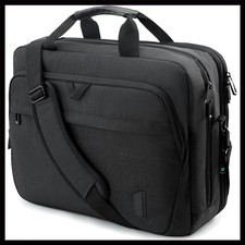 Versatile 17.3-Inch Black Laptop Briefcase with Expansion & Laptop Protection picture