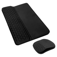 2Pcs Ergonomic Keyboard Wrist Rest and Mouse Pad Set Memory Foam Lycra Non Slip picture