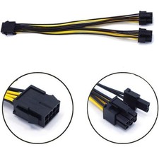 GPU VGA PCIe 8 Pin Female to Dual 2X 8 Pin (6+2) Male Y-Splitter Extension Cable picture