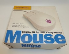 Vintage Dexxa 2B Serial Mouse IBM PC DOS Windows NOS Complete Box Driver Disk picture