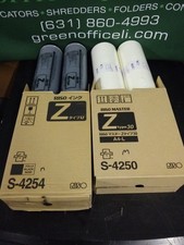 2 Riso RISOGRAPH Brand S4250 MASTER ROLLS & 2 S4250 Black Ink EZ220 EZ221 RZ220 picture