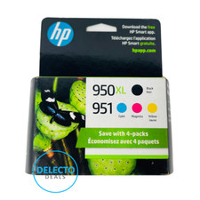 4-PACK HP GENUINE 950XL BLACK & 951 COLOR INK OFFICEJET PRO 8610 SEALED 6/2027+ picture