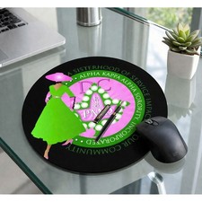 AKA Alpha Kappa Alpha Mouse Pad Black with Lady Silhouette Design picture