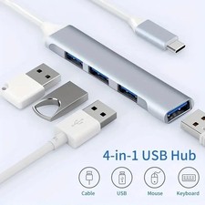 4-Port USB-C Hub Adapter – USB 3.0 High-Speed Multi-Port Splitter for Laptop picture