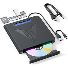7 IN 1 External Blu Ray Drive & Burner for PC Laptop, Portable Blu Ray DVD CD... picture