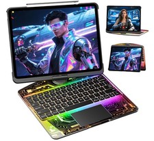 KITONE Transparent Case with Wireless Keyboard for 2024 iPad Pro 11