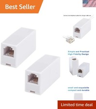 2-Pack RJ11 Female-to-Female Coupler - Reliable Telephone Line Extension Adapter picture