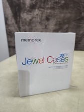 Memorex 30 PK Slim Clear Jewel Cases CD DVD Media Plastic Storage Empty Pack New picture