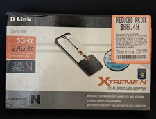 D-Link DWA-160 Xtreme N Dual Band USB Adapter Wireless N2.4GHz 5GHz  picture