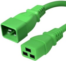 2FT IEC C20 - C19 Green Power Cord 12AWG 20A/2500W 100-250V 0.6M picture