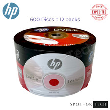 600 HP DVD DVD-R Logo Disc 16X Blank media 4.7GB/120Min 12pk of 50 SAME DAY bulk picture