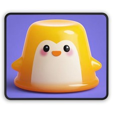 Yellow Cute Penguin Gaming Mouse Pad | Kawaii Desk Accessory picture