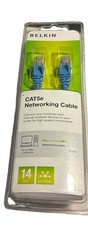 NEW Belkin Cat5e Networking Cable 2M 6.6ft Blue Ethernet Cable 1 Gbps 2-Pack picture