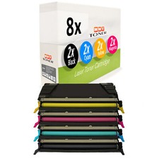 8X Cartridge Replaces Lexmark C736H1CG C736H1MG C736H1YG C736H2KG C736H1 picture