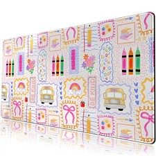 Pink Cute Desk Mat 31.5''X15.7'' Teacher Desk Pad Large Pad Teacher Appreciat... picture