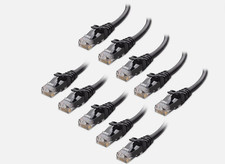 Cable Matters Cat6 Ethernet Patch Cables – 10 ft – Black (10 Pack) – New picture