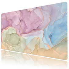 Abstract Pastel Marble Mouse Desk Pad for Keyboard Desk Mat 31.5x15.7 inch picture