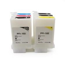 6*130ML/PC PFI-102 Empty Ink Cartridge For Canon IPF 605 iPF 650 655 750 755 760 picture