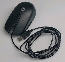 HP 672662-001 USB Optical Cable Mouse 3 Button Scroll Wheel Black Mouse OK picture