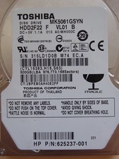 Toshiba MK5061GSYN HDD2F22 F VL01 B | 010 A0/MH000C | 500GB picture