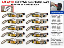 Lot of 10 OEM Dell Power Button Board 3147 7347 7348 7352 7359 7558 7568 1K9VM picture