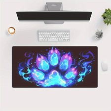 2D Flat Diatomaceous Earth Mouse Pad Luminous Animal Claws Printed Pad Desk, K picture