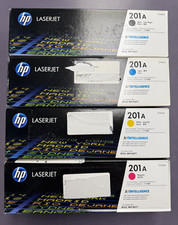 HP 201A 4-Pack Original LaserJet Toner Cartridges, Black Cyan Yellow Magenta NEW picture