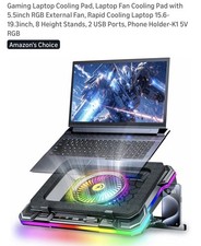 KeiBn K1 RGB Gaming Laptop Cooling Pad - 5.5