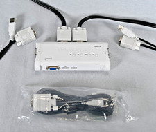 TRENDnet TK-407K 4-Port USB KVM Switch Kit w/ 3 Cords Tested & Works picture
