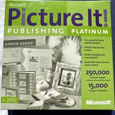 Photo Editing Project Card Software Microsoft PICTURE IT Publishing Platinum '02 picture