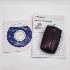 Kensington Slimblade Media Wireless Laser Mouse K72282 w/ Receiver Tested Works picture