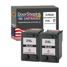 DoorStepInk Compatible Ink Cartridges For HP 21XL Black 2 PK-USA picture