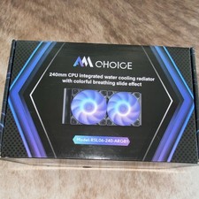 AMCHOICE 240mm AIO Liquid CPU Cooler, Black, 2x120mm ARGB Fans RSL06-240 picture